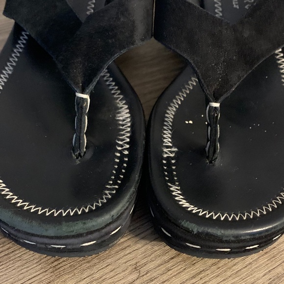 🌺DONALD PLINER Shana Black Suede Leather Sandal 8 - Picture 8 of 9